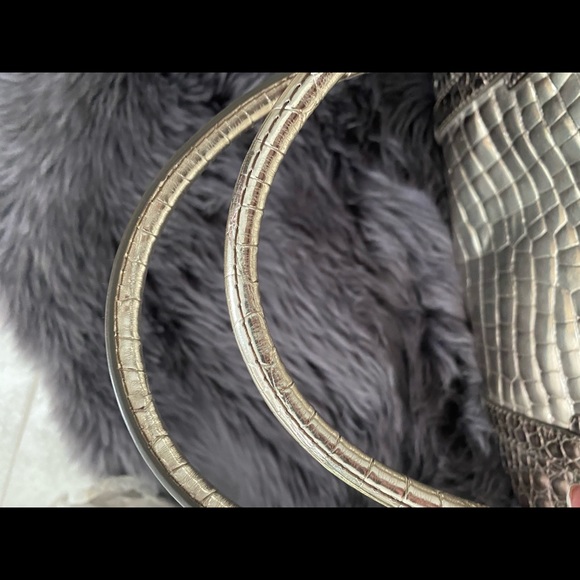 Rafe Designer, Super Rare Vintage Crocodile Silver Purse. Never Used. NWT. - Picture 7 of 12